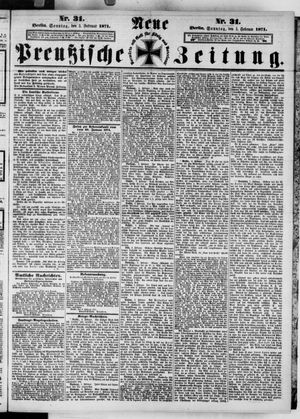 Neue preußische Zeitung on Feb 5, 1871