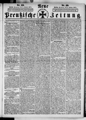 Neue preußische Zeitung vom 19.02.1871