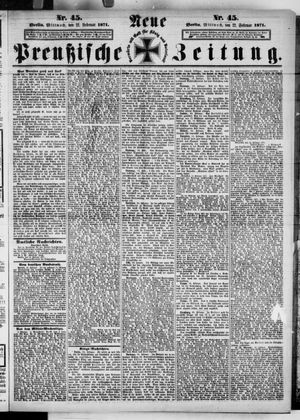 Neue preußische Zeitung on Feb 22, 1871