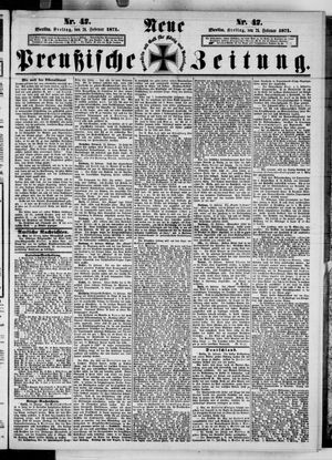 Neue preußische Zeitung vom 24.02.1871