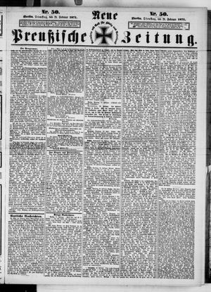 Neue preußische Zeitung on Feb 28, 1871