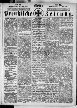 Neue preußische Zeitung vom 01.03.1871