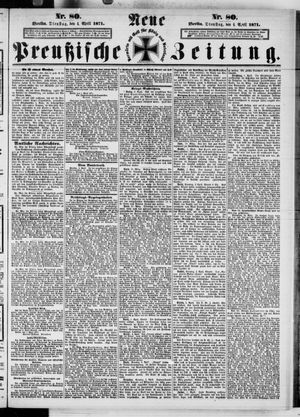Neue preußische Zeitung on Apr 4, 1871