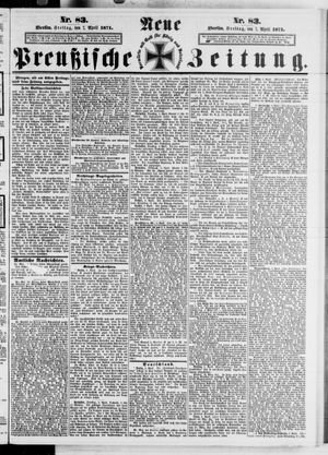 Neue preußische Zeitung vom 07.04.1871