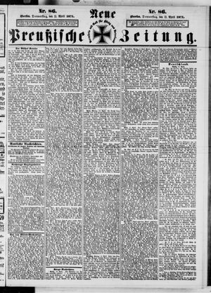 Neue preußische Zeitung vom 13.04.1871