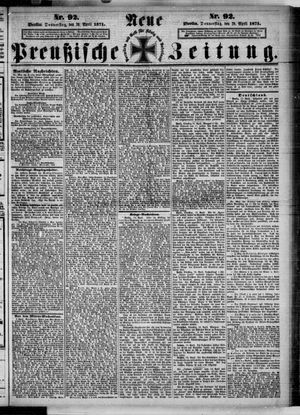 Neue preußische Zeitung vom 20.04.1871