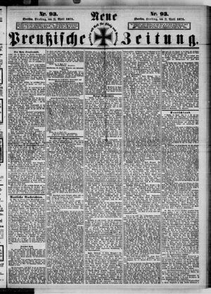 Neue preußische Zeitung on Apr 21, 1871