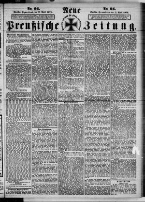 Neue preußische Zeitung vom 22.04.1871