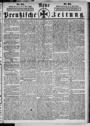 Neue preußische Zeitung vom 23.04.1871