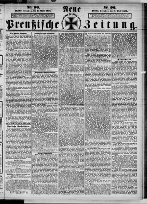 Neue preußische Zeitung vom 25.04.1871