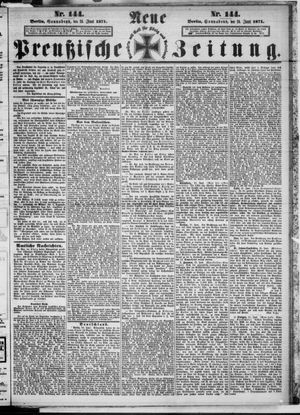 Neue preußische Zeitung vom 24.06.1871