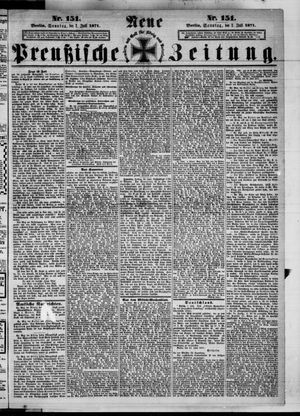 Neue preußische Zeitung on Jul 2, 1871
