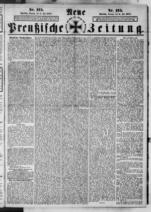 Neue preußische Zeitung vom 30.07.1871