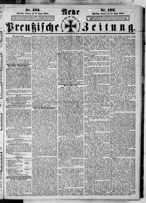 Neue preußische Zeitung vom 20.08.1871