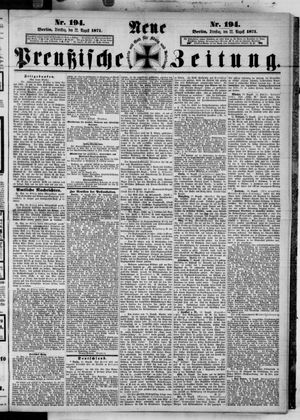 Neue preußische Zeitung vom 22.08.1871
