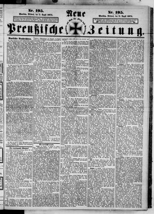 Neue preußische Zeitung vom 23.08.1871