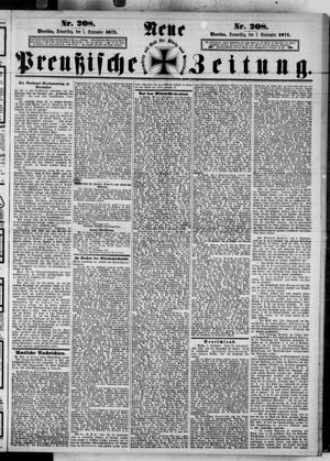Neue preußische Zeitung on Sep 7, 1871