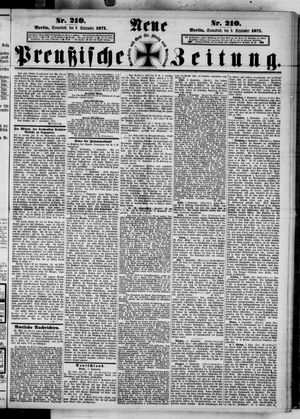 Neue preußische Zeitung on Sep 9, 1871