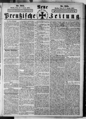 Neue preußische Zeitung vom 15.09.1871
