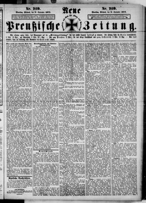 Neue preußische Zeitung vom 20.09.1871