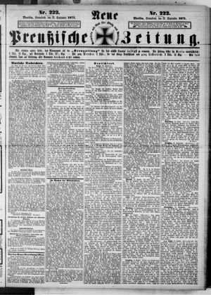 Neue preußische Zeitung vom 23.09.1871