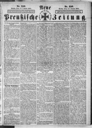 Neue preußische Zeitung vom 03.11.1871