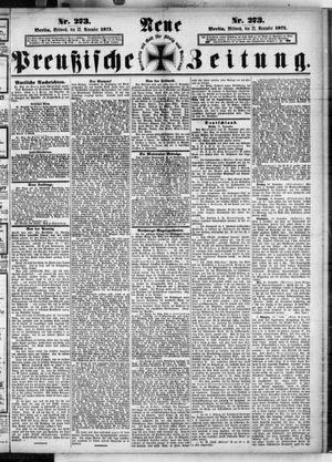 Neue preußische Zeitung vom 22.11.1871
