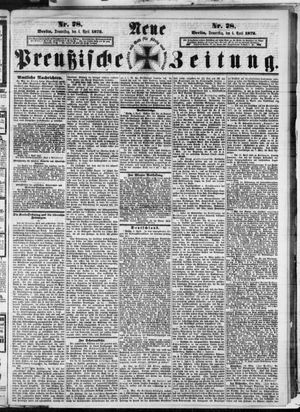 Neue preußische Zeitung vom 04.04.1872