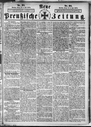 Neue preußische Zeitung vom 19.04.1872