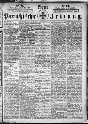 Neue preußische Zeitung vom 20.04.1872