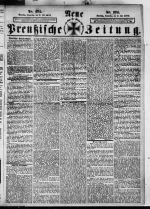 Neue preußische Zeitung vom 25.07.1872
