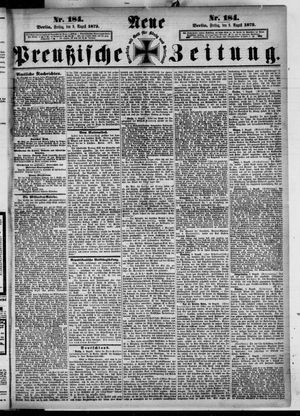 Neue preußische Zeitung vom 09.08.1872