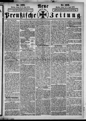 Neue preußische Zeitung on Aug 20, 1872