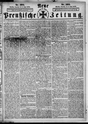 Neue preußische Zeitung vom 22.08.1872