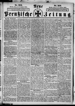 Neue preußische Zeitung on Sep 13, 1872