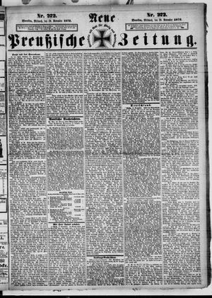Neue preußische Zeitung vom 20.11.1872