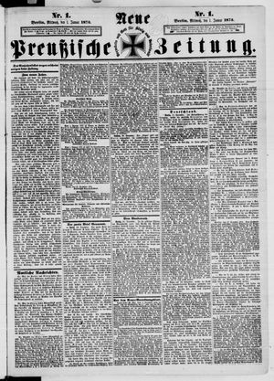 Neue preußische Zeitung vom 01.01.1873