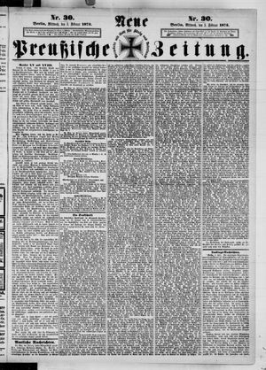 Neue preußische Zeitung vom 05.02.1873