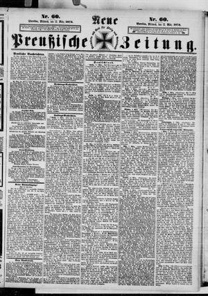 Neue preußische Zeitung vom 12.03.1873