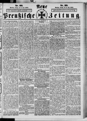 Neue preußische Zeitung vom 22.04.1873