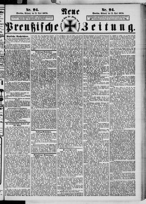 Neue preußische Zeitung vom 23.04.1873