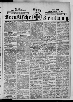 Neue preußische Zeitung on Jul 2, 1873