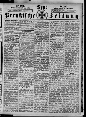 Neue preußische Zeitung vom 09.08.1873