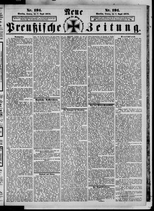 Neue preußische Zeitung vom 17.08.1873