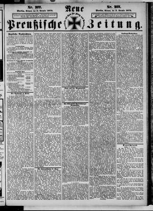 Neue preußische Zeitung vom 26.11.1873