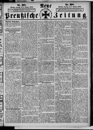 Neue preußische Zeitung vom 27.11.1873