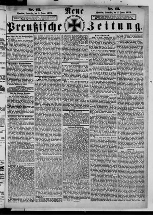 Neue preußische Zeitung on Jan 15, 1874