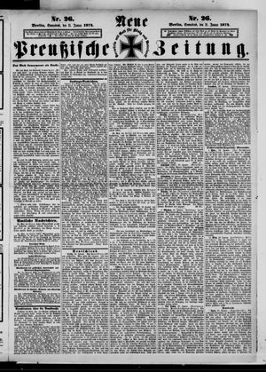 Neue preußische Zeitung vom 31.01.1874