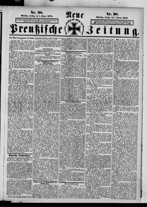 Neue preußische Zeitung vom 03.02.1874