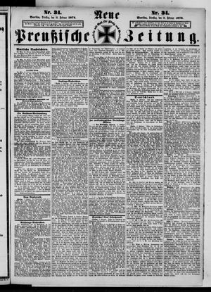 Neue preußische Zeitung vom 10.02.1874